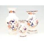 Three Mason's Mandalay vases, tallest 25 cm