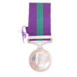 A General Service Medal with Palestine clasp to 3055408 Pte A G McIntyre, Royal Scots