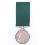 An Edward VII Volunteer Long Service Medal to 718 Gnr G Fletcher, 1 / Cumberland RGAV