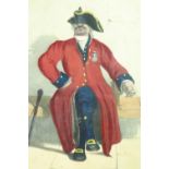 A Stiff Old File from Waterloo A rare early Victorian engraved lithographic polychrome volvelle