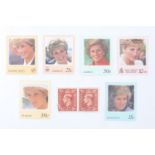 Two 1937 2d Postage Revenue stamps, together with a group of Princess Diana GB stamps