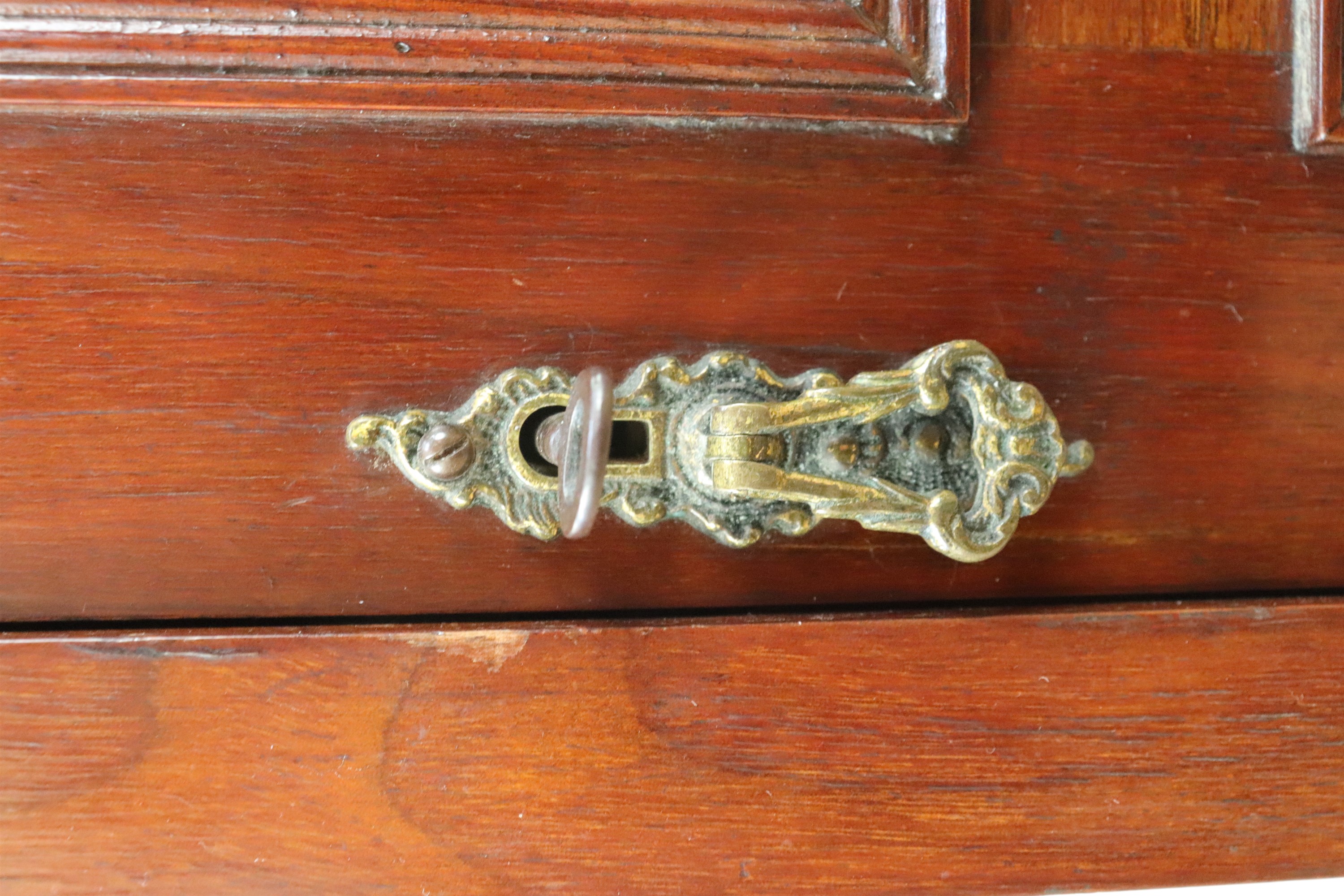 A late 19th / early 20th Century carved, glazed and mirror-fronted music or similar cabinet, 56 cm x - Image 3 of 3