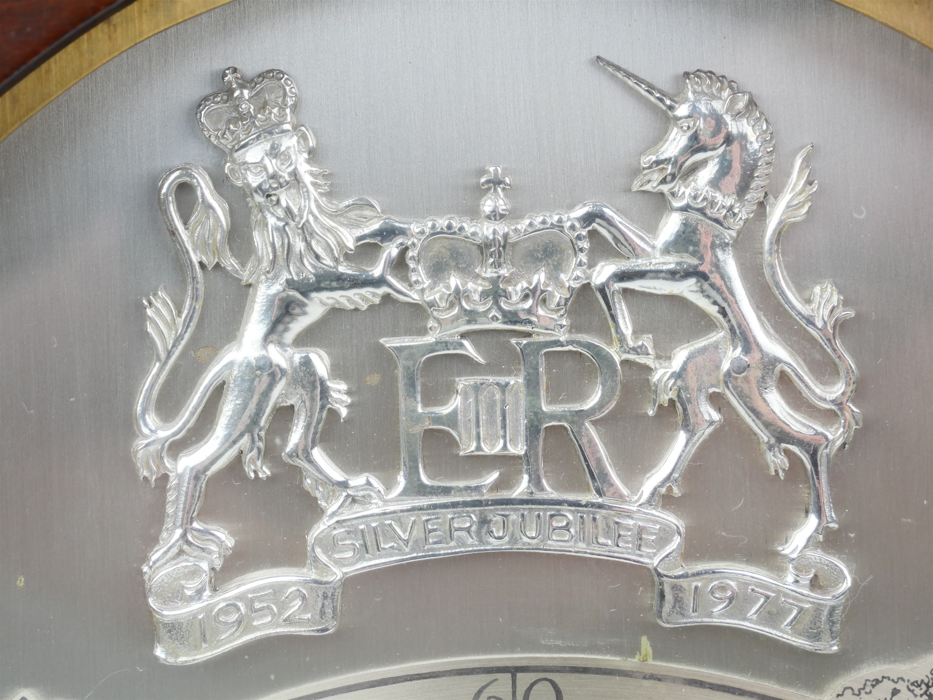 A Garrard 28 day Silver Jubilee bracket clock, having an Elliott three train movement with a balance - Image 3 of 9
