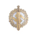 A German Third Reich SA Sports Badge by Karl Hensler, third class, in bronzed steel