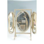 A 1920s / 1930s tryptic folding dressing table gilt mirror