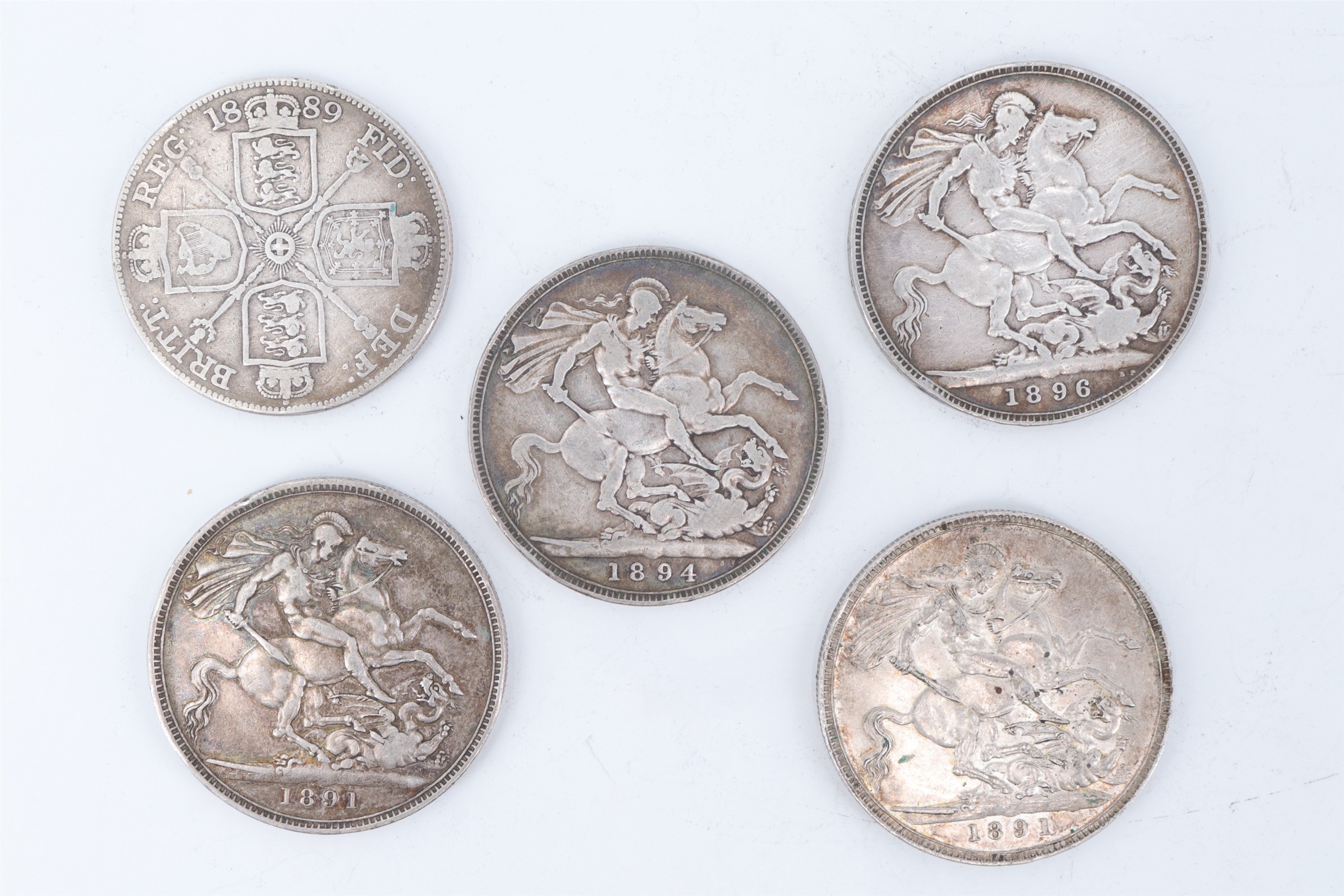 Five Victorian crown coins - Image 4 of 4