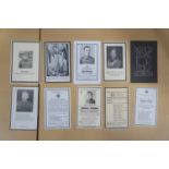A collection of German Third Reich "death cards", printed photographic In Memoria to German army