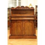 A Victorian mahogany chiffonier, 106 cm x 49 cm x 132 cm