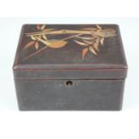 A small 1920s lacquered box, 16 cm x 12 cm x 9 cm