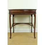 A Theodore Alexander Kaye mahogany campaign style desk, 74 cm x 44 cm x 79 cm