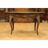 A fine Napoleon III / second Republic period French marquetry inlaid and gilt metal mounted centre