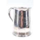 A 20th Century silver half pint tankard, inscribed 'Lockerbie Ram Sale 1969, Champion Cheviot