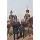 Seven Victorian chromolithographic studies of British Army Uniforms and accoutrements, published