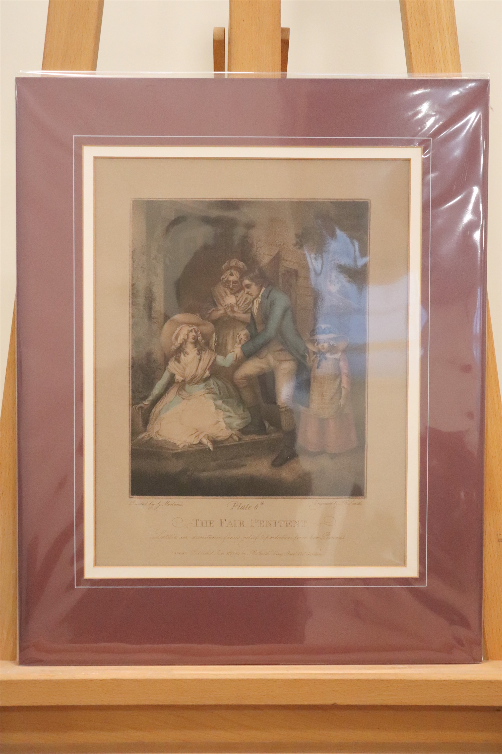 After George Morland (British, 1763 - 1804) A series of six plates depicting the Story of Laetitia - Image 11 of 12