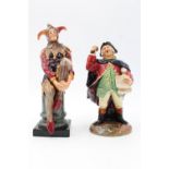 Two Royal Doulton figurines "The Jester", HN 2016, and "Town Crier", HN 2119, tallest 26 cm