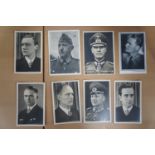 A collection of German Third Reich photographic portrait postcards depicting leaders, Knights