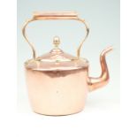 A Victorian copper kettle, 30 cm