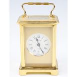 A Baynard brass carriage clock, having an 8 day 7 jewel movement, 11.5 cm excluding handle