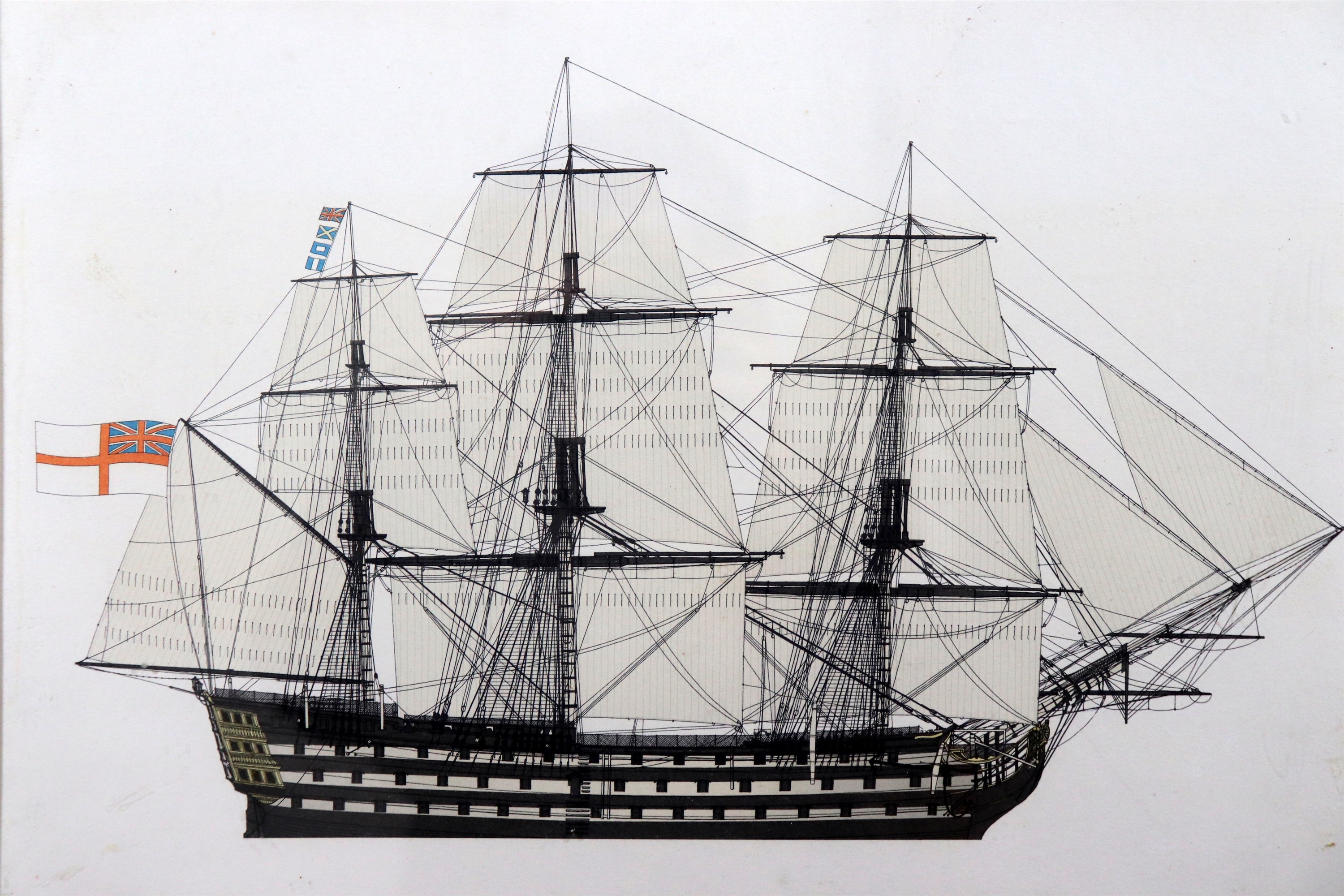 [ Nelson / Trafalgar ] Four studies of 18th Century Royal Navy Ships of The Line, including HMS