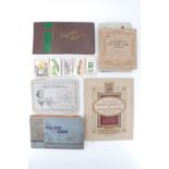 A quantity of cigarette card albums including Safety First, Sea Fishes, etc