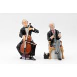 Two Royal Doulton figurines "The Doctor", HN 2858, and "The Cellist", HN 2226, tallest 19 cm