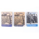 Three German Third Reich "Der Fuhrer und seine Bauten" miniature photo-books given during fund