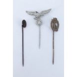 German Third Reich Luftwaffe Flak helper's, Infantry Assault War Badge and Black Wound Badge stick