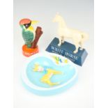 Breweriana / distillery collectables, including composition Babycham figurine and dish, White
