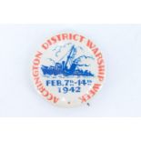 A 1942 Accrington District Warship Week button badge, 3.3 cm