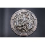 A large late 19th / early 20th Century Scottish white metal mounted polished granite cabochon boss