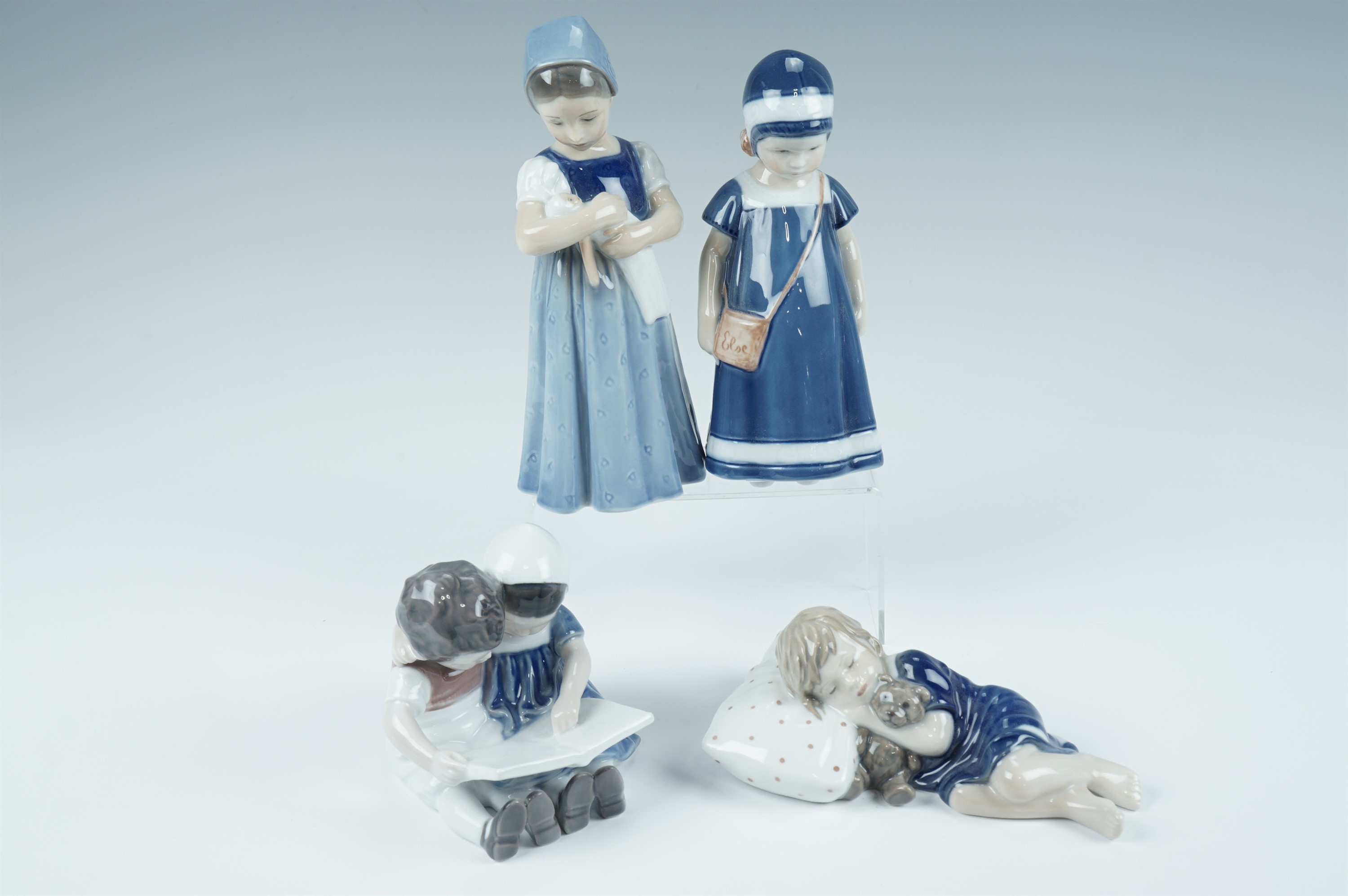 Four Royal Copenhagen figurines, Sleeptime, Girl with Doll, etc, tallest 20 cm - Image 2 of 2