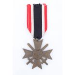 A German Third Reich War Merit Cross with swords, second class