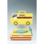 A Matchbox toy car carry case, together with a Hotwheels carry case, both containing a quantity of