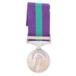 A General Service Medal with Iraq clasp to D-34690 Pte J Greenfield, 7th Dragoon Guards