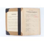 A Second World War RAF Air Observer's flying log book, that of Corporal / Sergeant F Davison,