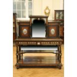 A mid-to-late 19th Century French bonheur du jour in the manner of Louis XVI, in amboyna and ebony