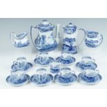 A Spode Italian ware coffee set, approximately twenty one items