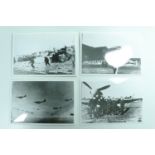 A quantity of re-printed Second World War official War photographs, 9 " x 6 "