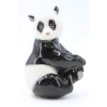 A Soviet era Lomonosov porcelain panda, 12.5 cm