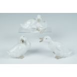 Three Nao goose figurines