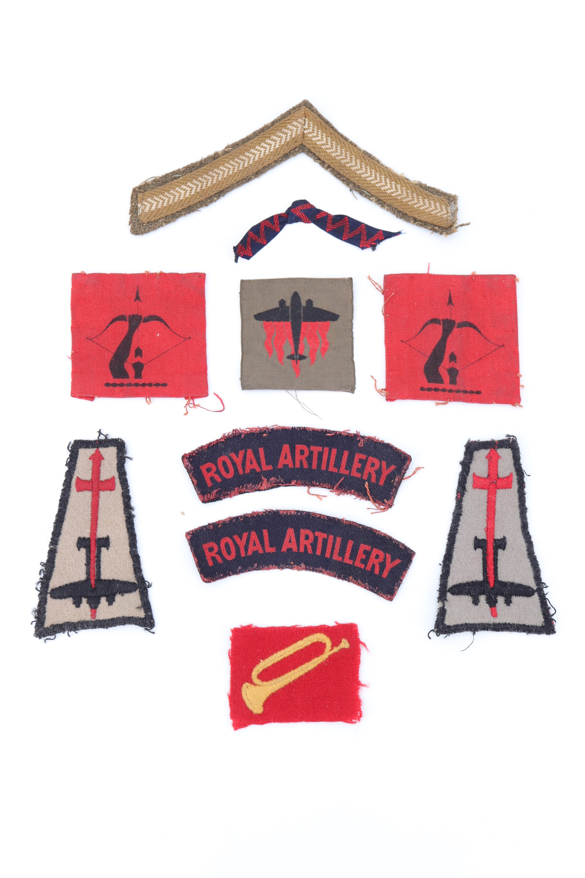 A small group of Second World War anti-aircraft divisional and other cloth insignia - Image 2 of 2