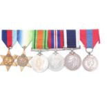 A Second World War campaign medal group with George VI Royal Navy Long Service and Good Conduct