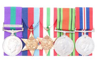 A General Service Medal with Palestine clasp and Second World War campaign medals to 817211 Pte L