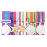 A General Service Medal with Palestine clasp and Second World War campaign medals to 817211 Pte L