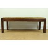 A George III style foot stool, 91 cm x 36 cm x 34 cm