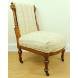 A Victorian Tunbridge style inlaid nursing chair