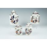 Four Mason's Mandalay lidded jars, tallest 20 cm