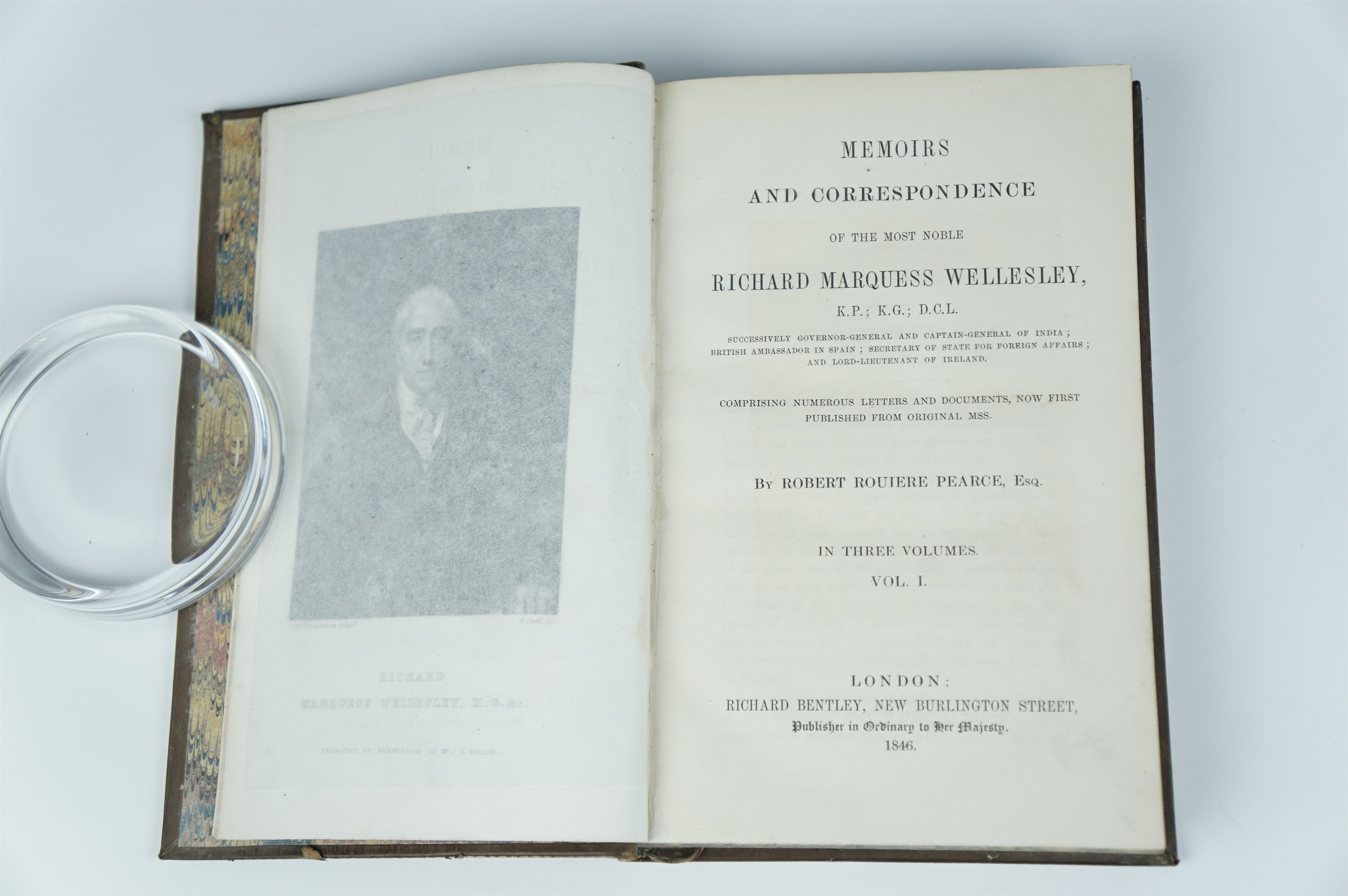 Robert Rouire Pearce, "Memoirs and Correspondence of the Most Noble Richard Marquess Wellesley, - Image 2 of 3