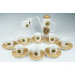 A J & G Meakin sunflower pattern coffee set