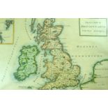 Christopher Keller [ Cellarius ] An early 18th Century map of Great Britain, watercolour tinted